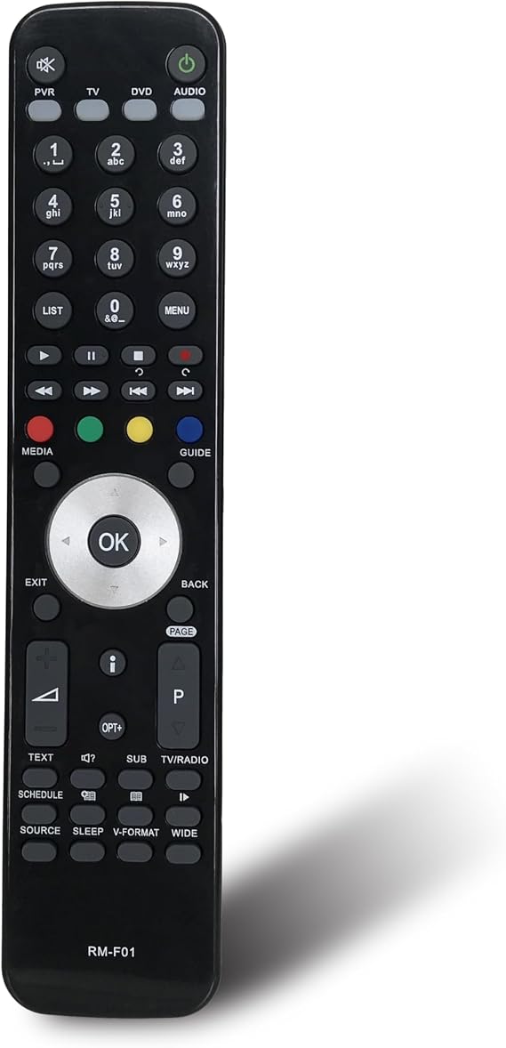 Replacement Remote Control RM-F01 for RM-F04 RM-E06 Humax Foxsat-HDR HDR-FOX-T2 HDR-500GB HDR-1TB HDR-320GB HD-FOX-T2 Freesat Recorder