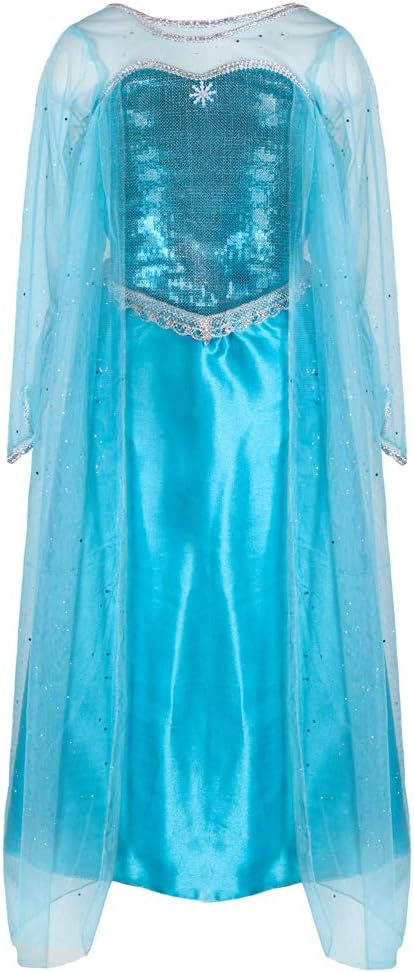 Great Pretenders Girls Ice Crystal Queen Costume, Blue, Medium
