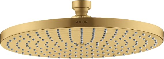 AXOR Starck 10-inch Modern Showerhead 1-Spray in Brushed Gold Optic, 26071251