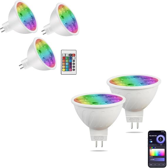 RGB MR16 and MR16 Smart Light Bulbs