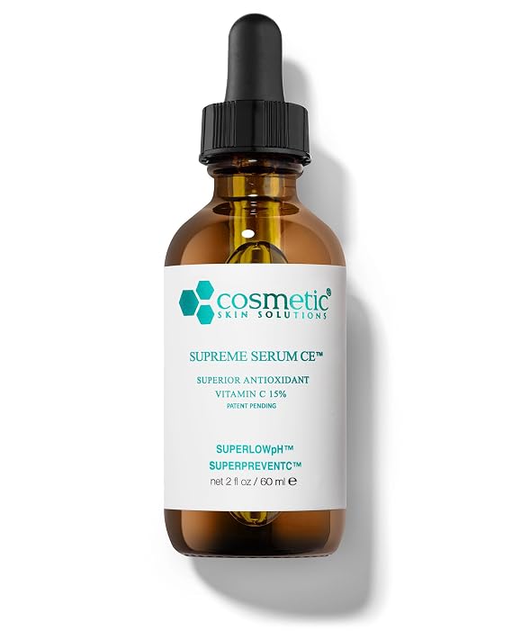 Supreme Serum CE Vitamin C Face Serum with Vitamin E & Hyaluronic Acid Antioxidant Rich Anti-Aging & Hydrating Formula 2 fl oz
