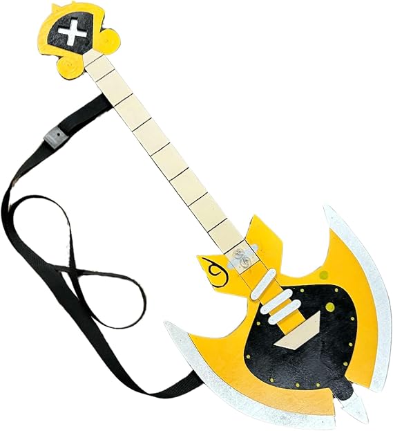 Adams Guitar | Wooden Hazbin Cosplay Prop | 34" Guitar Hotel Costume Replica Multi