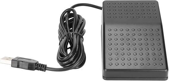 USB Foot Switch, Pedal Customized Programmable Keyboard, Single Pedal Control Custom Program PC Computer Keyboard, Single Foot Switch Pedal with USB A Interface for PC Video Game
