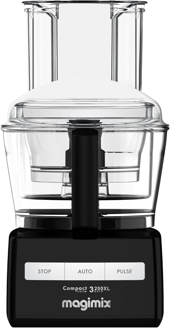 Magimix 3200XL Food Processor - Multifunctional 6 in 1 Food Preparation, 2.6L BPA-Free Bowl, Professional Quality Ultra-Sharp Blades, Quiet Energy Efficient 650W Motor - Black