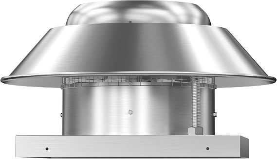 Roof Exhaust Fan Direct Drive Axial Downblast Exhaust Fan -21" Fan Base, 1/6 HP 115 Volt Single Phase Motor 1160 CFM