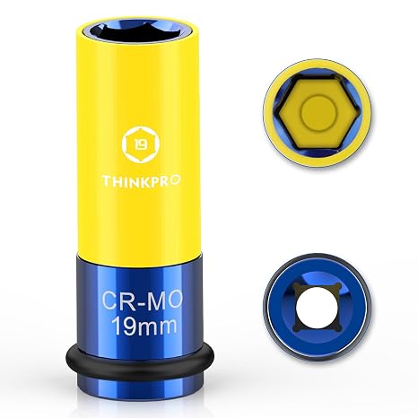 19MM Impact Socket,1/2" Drive Non Marring Lug Nut Socket