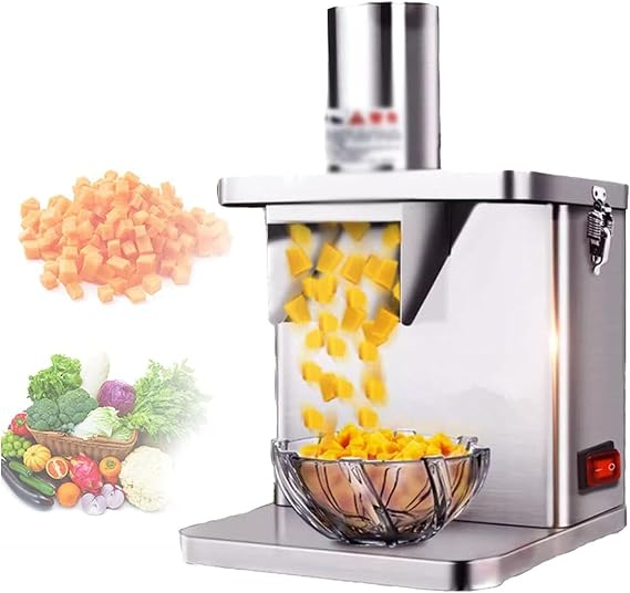 Commercial Vegetable Chopper Dicing Machine,2 in 1 Electric Vegetable Dicer and Slicer Machine, Automatic Potato Onion Slicing Cube Cutting with 5 Blade Commercial& Home Use