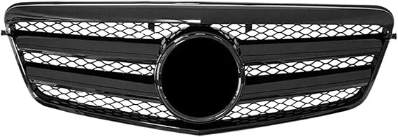 Car Grille Maybach Style Front Bumper Grille Silver Radiator Grill Fit For Mercedes Benz E-Class W212 E550 E350 E63 2010-2013 Front Grill Trim(AMG Black)