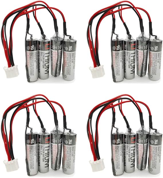 YICUAA ER6V/3.6V PLC Lithium Battery Replacement for Yaskawa HW0470360-A Motoman Robot YASKAWA HW0470360 (4PCS)