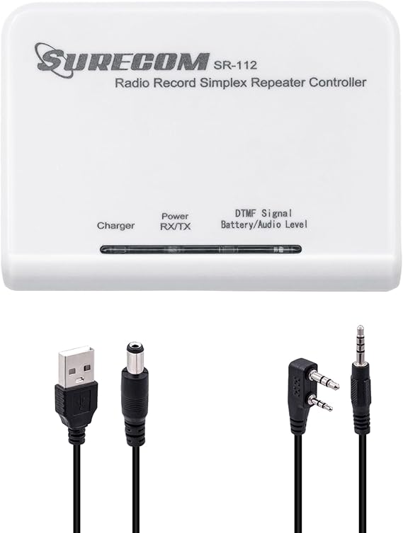 Mcbazel Surecom SR-112 Cross Band Radio Simplex Repeater Controller with K Plug 46-K Cable for Kenwood PUXING WOUXUN QUANSHENG