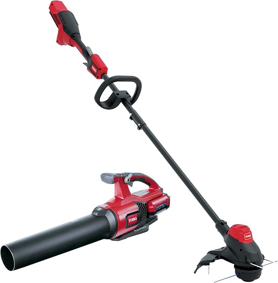 Toro Flex-Force Power System 60V Max Cordless Yard Tool Combo Kit, Brushless Handheld Leaf Blower & 13'' String Trimmer w/2.0Ah Battery & Charger