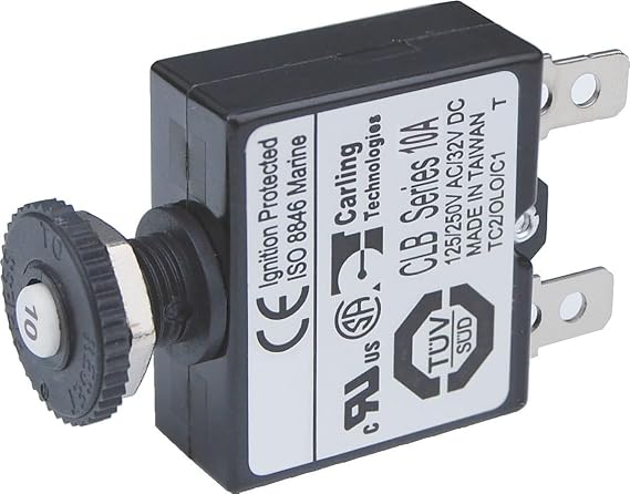 Sea Systems Push Button Reset-Only CLB Circuit Breakers with Quick Connect Terminals