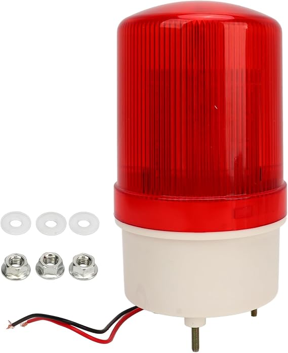 LED Strobe Light, 120dB Rotating Flashing Light, Industrial LED Rotating Strobe Beacon Warning Lights, Waterproof Emergency Safety Flashing Beacon Lights for Forklift Truck [Energy Class A]