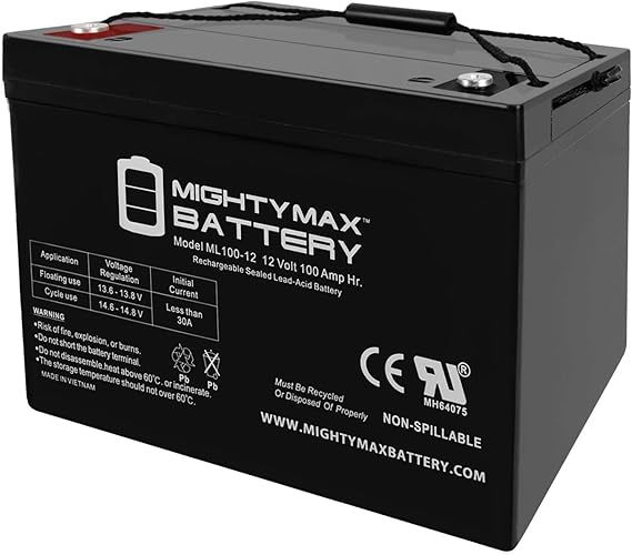 Mighty Max Battery 12V 100Ah SLA Replacement Battery compatible with Interstate SLA1189