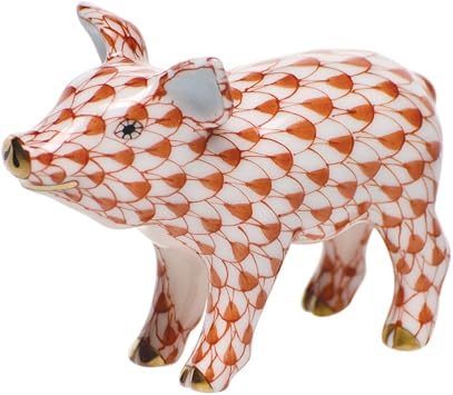 Herend Pigs Little Pig Standing Rust