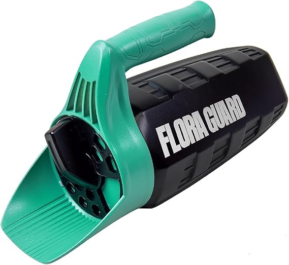 FLORA GUARD Handheld Seed Spreader, Adjustable Dial Salt Spreader, Feed Seeding Fertiliser Spreader For Grass Seed, Garden Lawn and Ice Melt