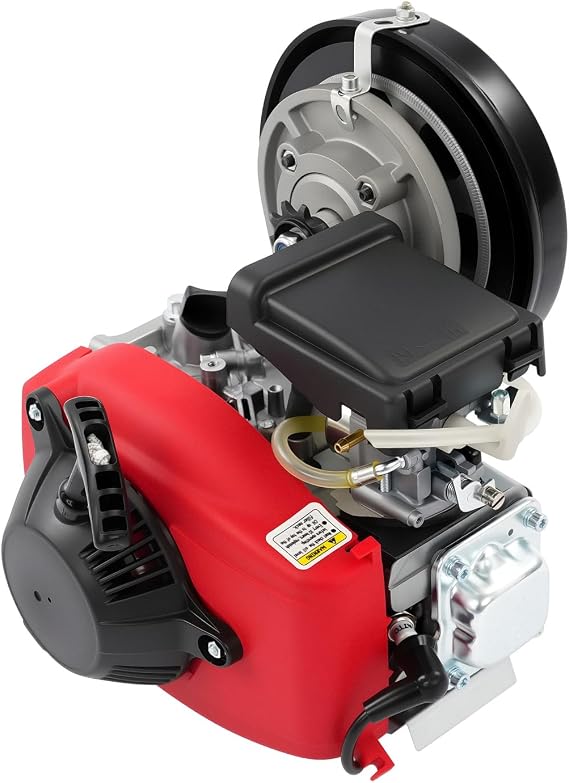 49cc 4-Stroke Bike Engine Bicycle Motor Set, 142F Air-Cooled Single Cylinder Chain Drive Bicycle Scooter Conversion Kit, for 28 V Frame and 26 ATV