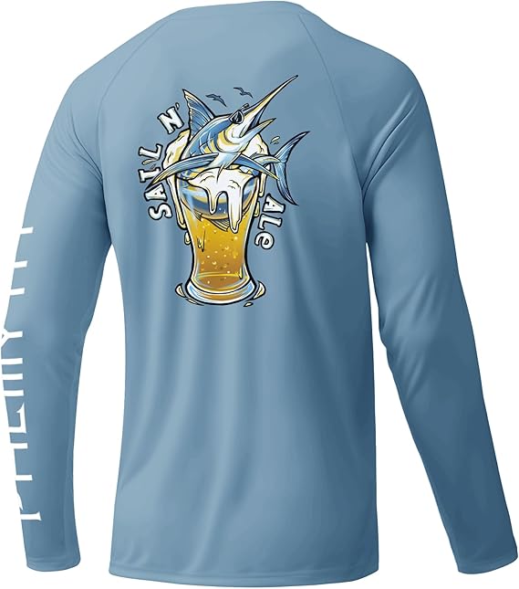 Palmyth Fishing Shirts for Men Long Sleeve UPF 50+ T Shirt Sun Protection