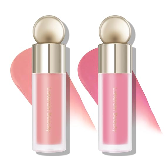 KYDA Liquid Blush, Matte Tinted for Cheeks, Lasting Dewy Cheek, Soft Creamy Blush, Blendable Lightweight, Buildable Matte Coverage, #01+#02