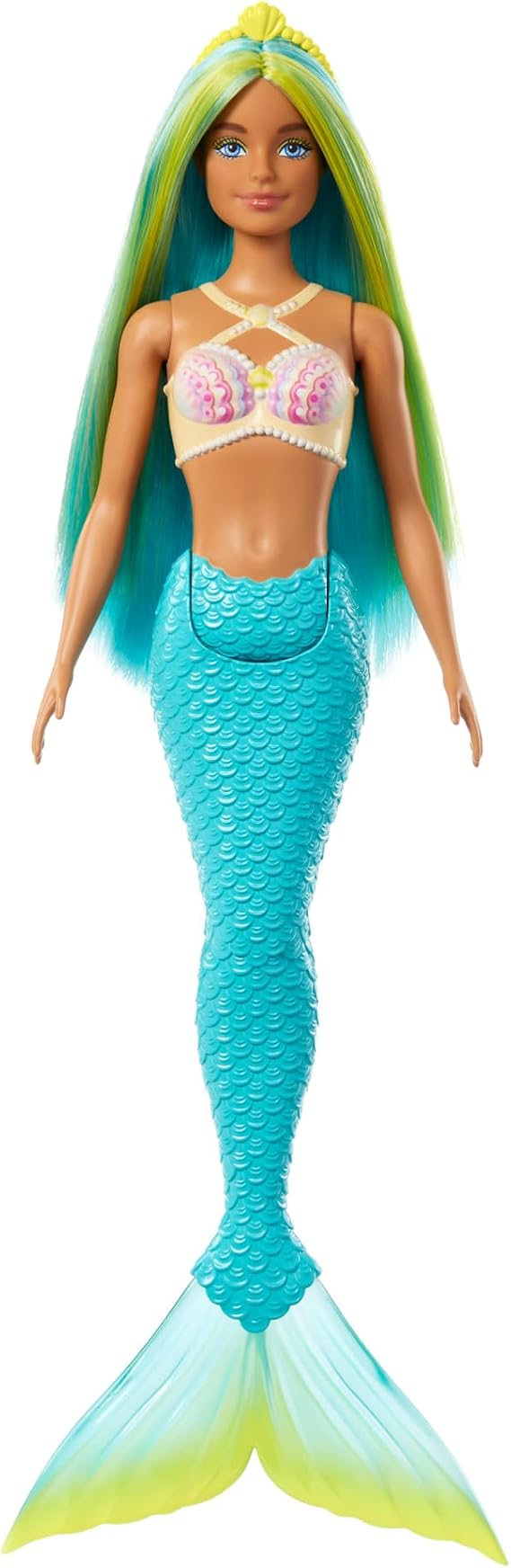 Barbie Mermaid Doll with Two-Tone Blue and Yellow Fantasy Hair