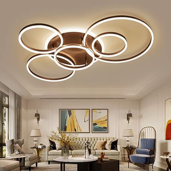 Chandelier,LED Ceiling Lights, Dimmable LED Ceiling Light for Living Room, Flush Mount Lighting Fixture with Remote Control, Acrylic Chandelier Ceiling Pendant Lights for Bedroom Lounge