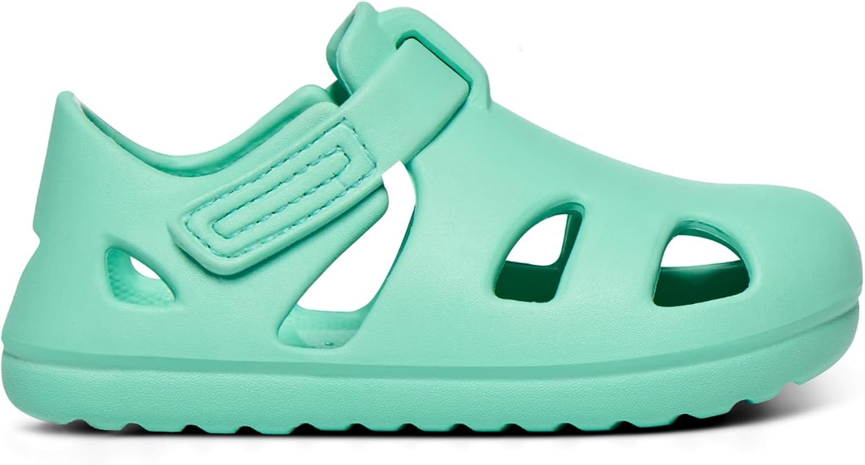 Ten Little Splash Sandals for Baby, Toddler & Kids, Adjustable, Closed Toe Water Sandals for Boys and Girls - Lightweight, Quick Drying Kids Water Shoes, and Flexible EVA with Traction - Aqua Mint, 8