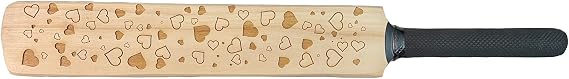 Mini Toy Wooden Signature Cricket Bat with Hearts