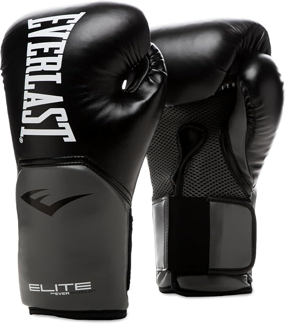 Everlast Elite 2 Boxing Gloves for Sandbag Mitts & Sparring Ergonomic Grip Bar Split Foam - Original Everlast