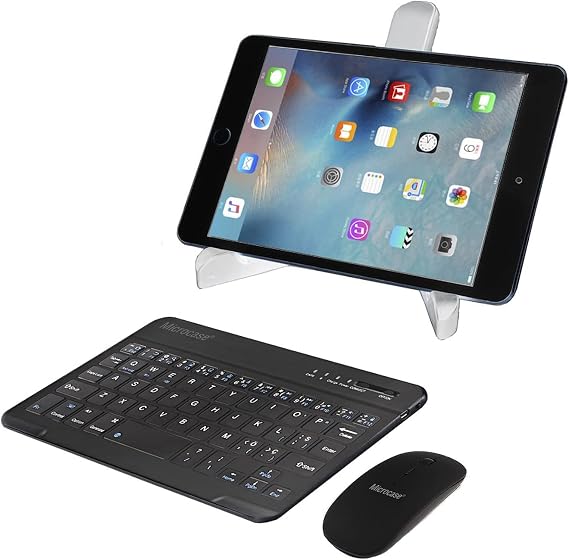 Microcase iPad Mini 5.Nesil 7.9 inch Bluetooth Klavye 20 cm + Bluetooth Mouse + Tablet Standı AL2761