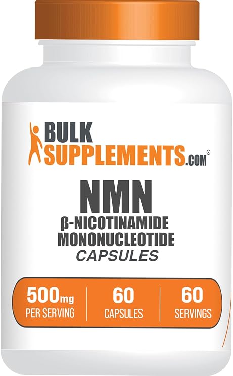 NMN Capsules - Beta-Nicotinamide Mononucleotide, NMN Supplement - Gluten Free, 1 Capsule per Serving (500mg), 60 Count (Pack of 1)