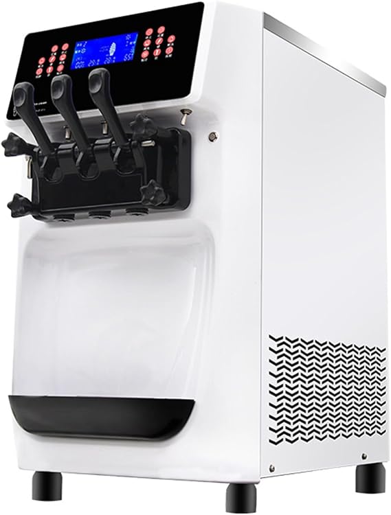Commercial Ice Cream Machine - Fully Automatic, Dual System, Insulated Freezer Bowl - 1.5 Quarts - Stainless Steel - 2 x Ice Maker - Automatic - Residential, Restaurant, Cafe