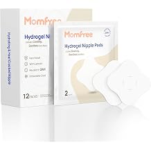 Hydrogel Soothing Gel Pads for Breastfeeding: Breast Pads Reusable for Instant Pain Relief | Provides Cooling Effect | Healing Nipples - 12Packs(24 Count)