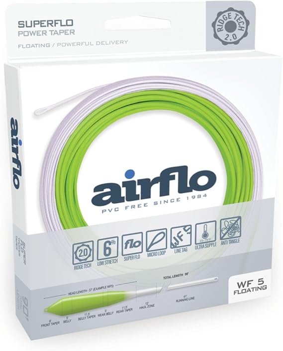 AIRFLO Ridge 2.0 SUPERFLO Power Taper WF7, Chartreuse / White