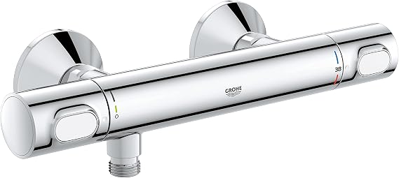 GROHE Precision Flow Thermostatic Shower Faucet, Water Saving, Chrome, 34840000