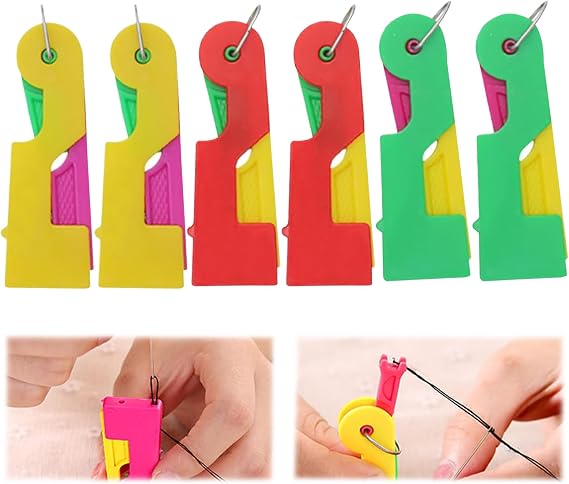 B Automatic Needle Threader for Hand Sewing - Quick Threader, 6-Pack