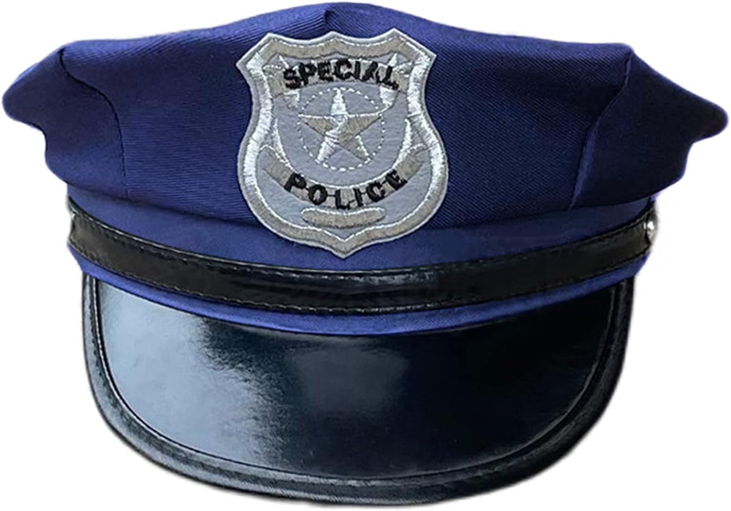 Cop Captain Black Police Officer Costume Accessory Police Party Cosplay Hat