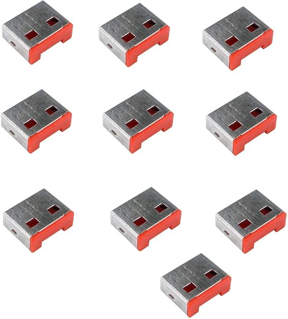 Ex-Pro® USB Port Blocker (without Key) - Pack of 10 locks - Red