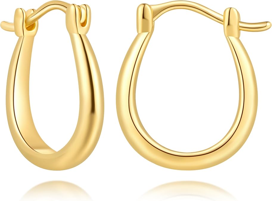 Gold Hoop Earrings for Women 14K Gold Earrings for Women Earrings