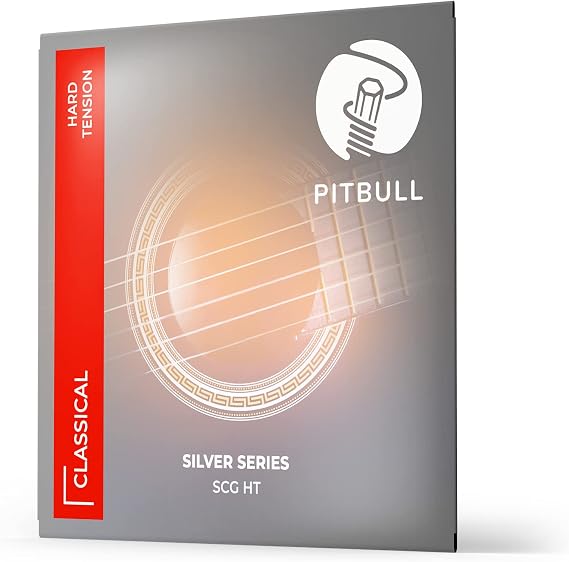 Pitbull Classical Guitar Strings Nylon Silver Series Hard Tension SCG HT