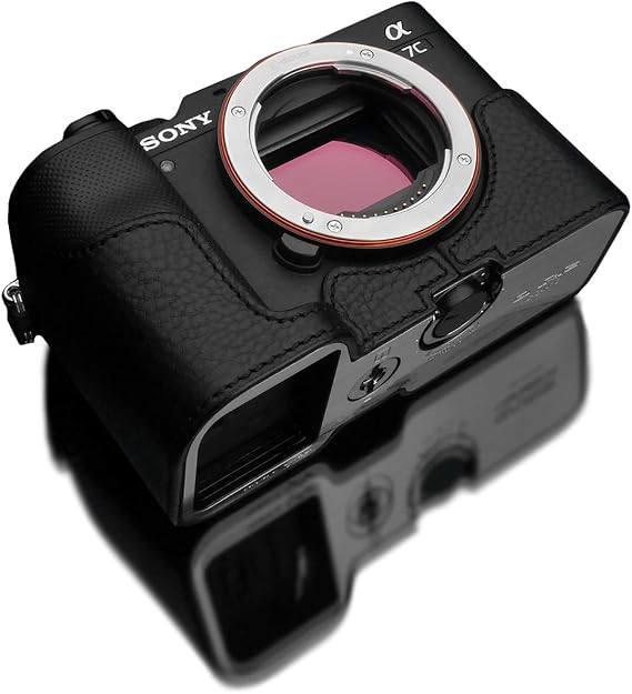 GARIZ XS-CHA7CBK Genuine Leather Camera Case for Sony α7C Black