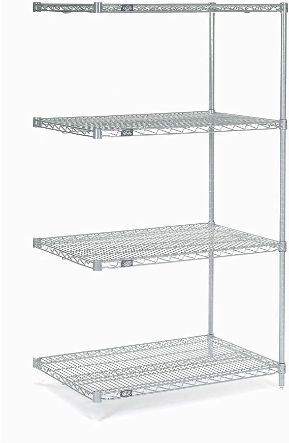 Nexel Wire Shelving Add-On, Poly-Z-Brite, 36" W x 21" D x 63" H