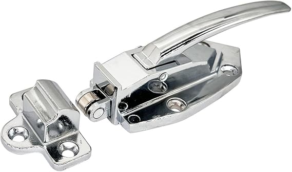 Freezer Door Flush Mounted Walk in Latch Handle, 145mm, Silver Tone