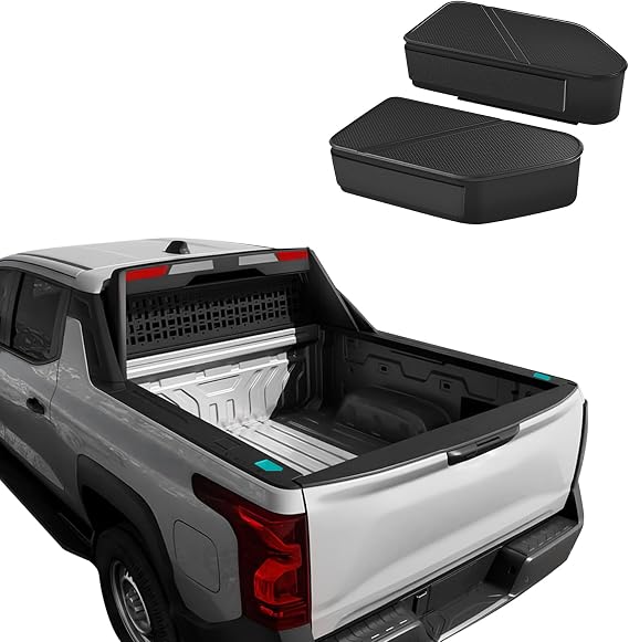 BestEvMod Bed Rail Stake Pocket Covers Compatible with Chevrolet Silverado EV 2024-2026 /GMC Sierra EV 2026 2025 2024 Rear Holes Truck Bed Rail Hole Plugs Stake Pocket Caps Cover