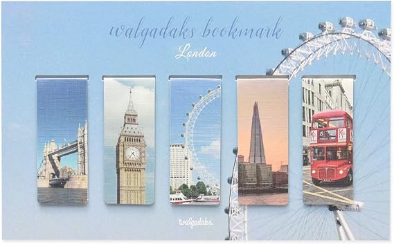 Monolike Magnetic Bookmarks London, Set of 5