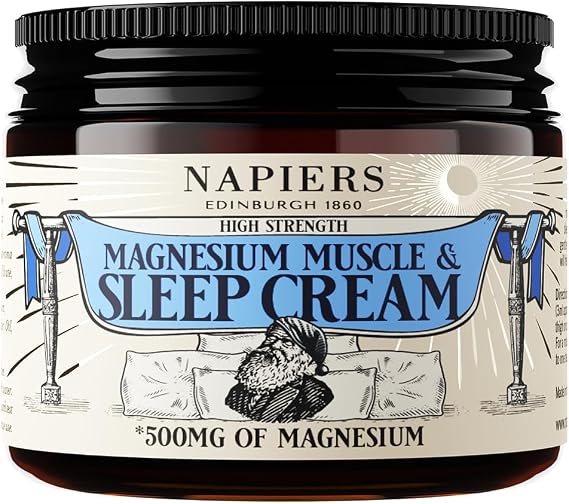 Napiers Magnesium Body Cream - Topical Skin Care Cream with Lavender, Ylang Ylang and Peach Kernel Oil - 100ml