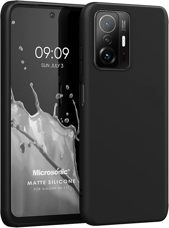 Microsonic Matte Silicone Xiaomi Mi 11T için Kılıf Siyah [Mi 11T ile Uyumlu Kılıf - Siyah]