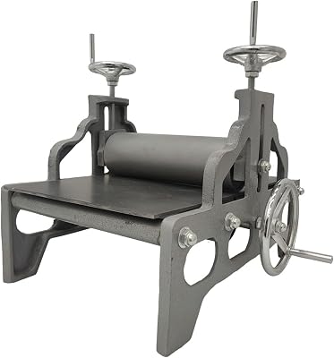 TECHTONGDA Manual Slab Roller Printmaking Machine 11.8x19.7inch Portable Tabletop Print Making Machine with Adjustable Height