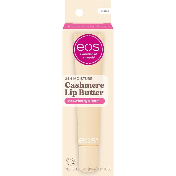 eos Strawberry Dream Plumping Peptides & Shea Butter Lip Butter, 0.35 oz