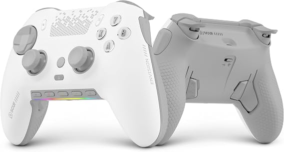 SCUF ENVISION PRO Wireless V2 (2025) PC Only Gaming Controller – Anti-Drift Thumbsticks – Five Remappable G-Keys – Remappable Back Paddles – Instant Triggers – White | Anti-Drift Controllers, Five Reprogrammable G-Keys, Reprogrammable Rear Paddles, Instant Triggers