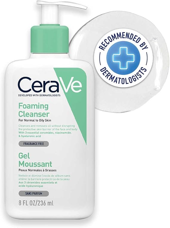 CeraVe Köpüren Temizleyici Seramid İçeren Normal Ve Yağlı Ciltler İçin Yüz Ve Vücut 236 ml